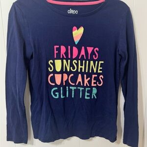 Circo Kids Navy Long Sleeve Shirt with Colorful Lettering